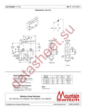 101-1203-EV datasheet  